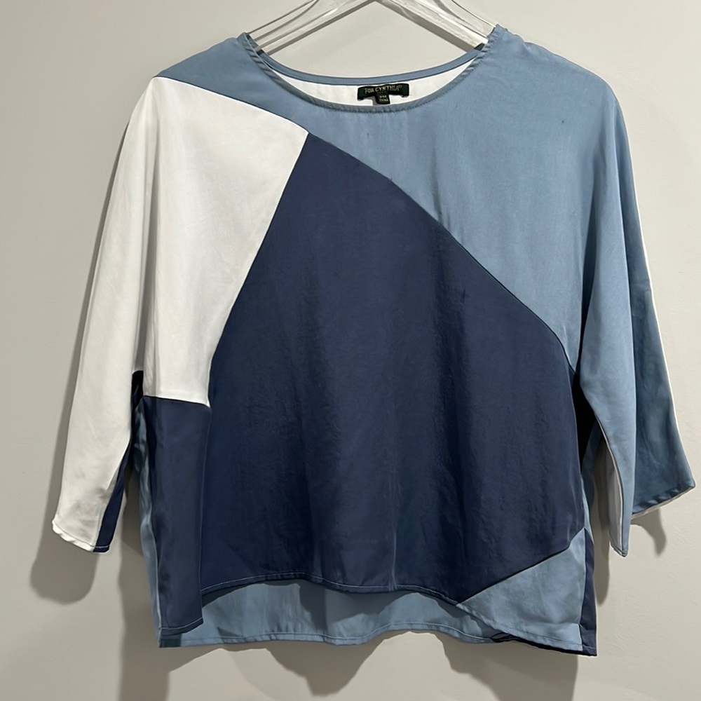 For Cynthia Tencel Colorblock Dolman Top Size Petite Medium✨